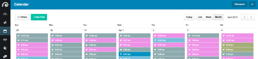 social media editorial calendar