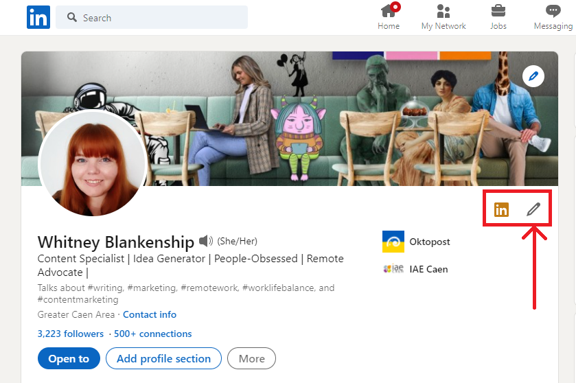 Whitney blankenship linkedin profil hur man redigerar profil