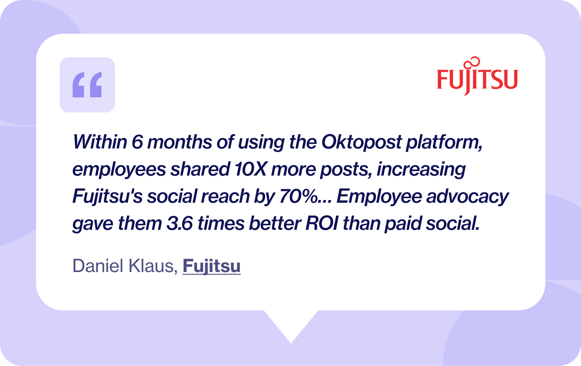Fujitsu Quote social reach increase
