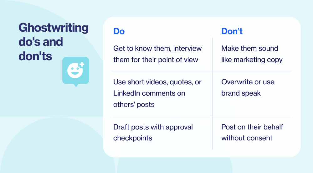 Ghostwriting do and don'ts